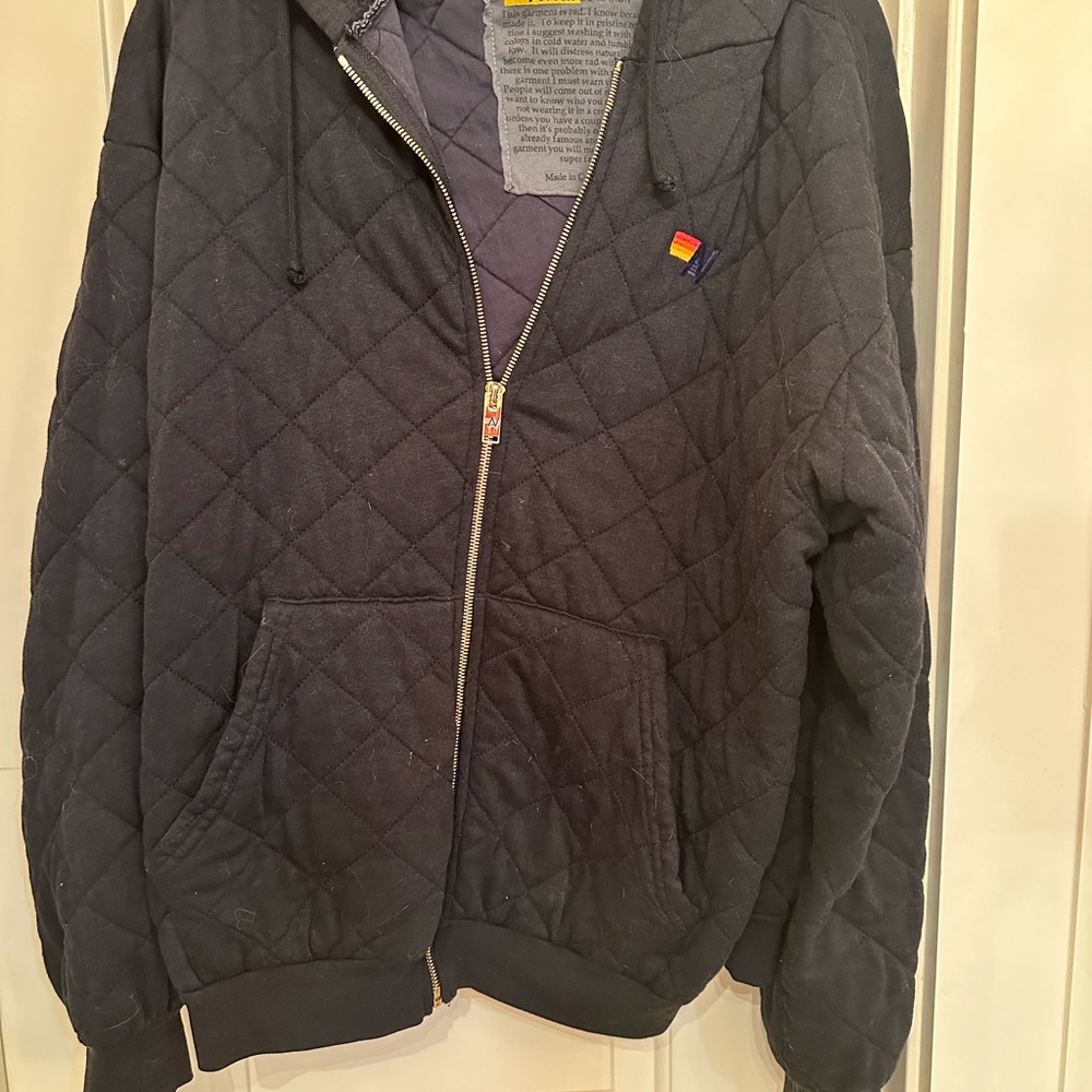 Aviator nation black quilted jacket